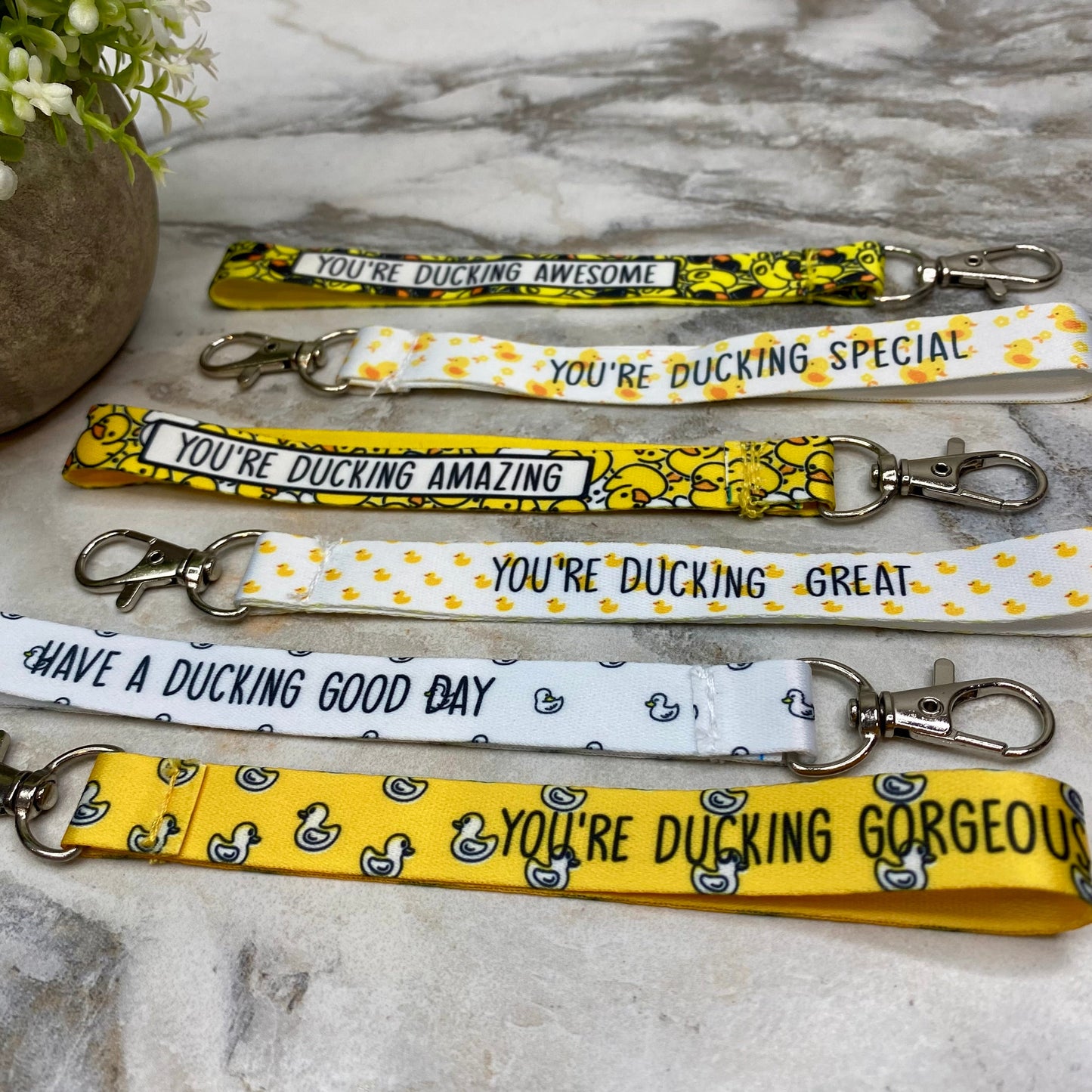 Wrist Lanyard with Keychain Clasp - Ducking