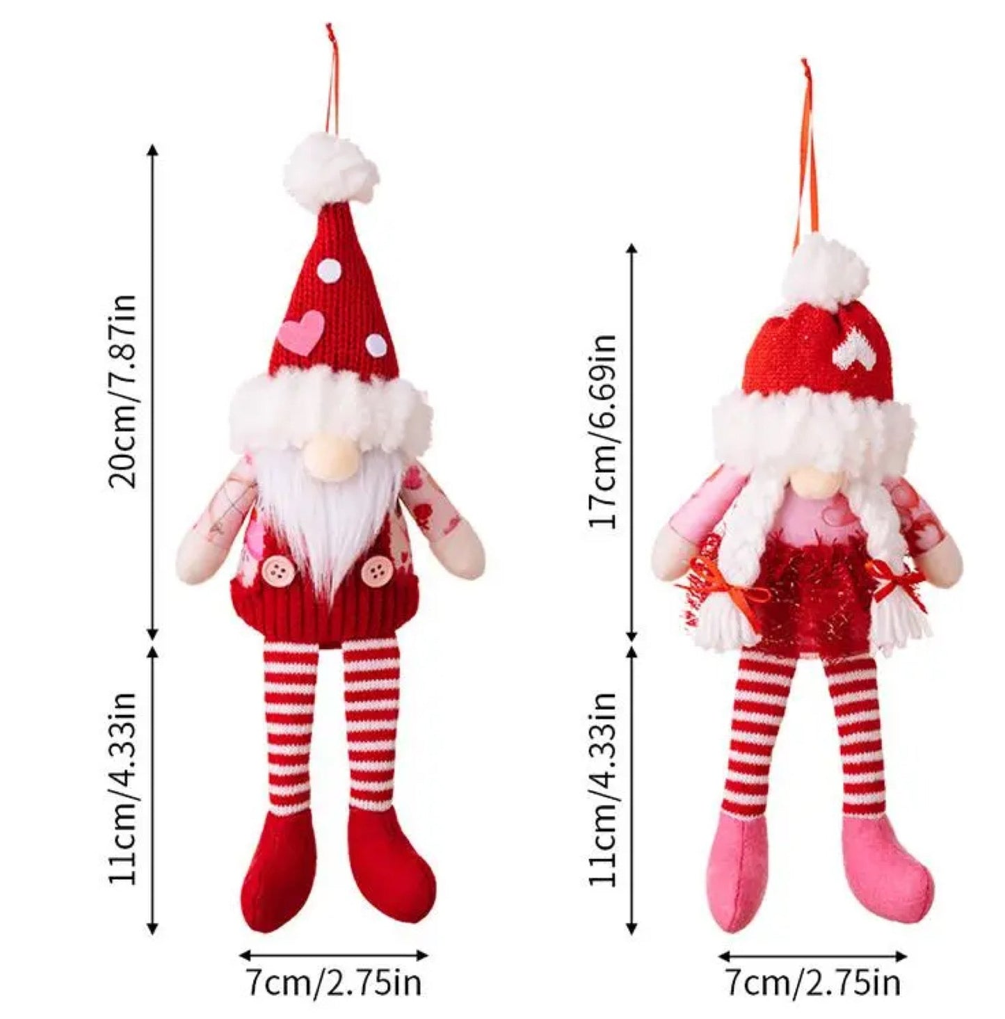 Gnome - Valentine #12 - Stripe Long Legs - PREORDER