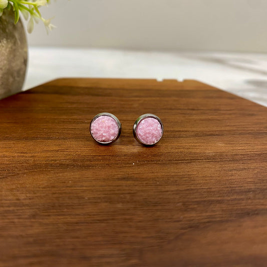 Druzy Stud Earrings - 8mm - #18