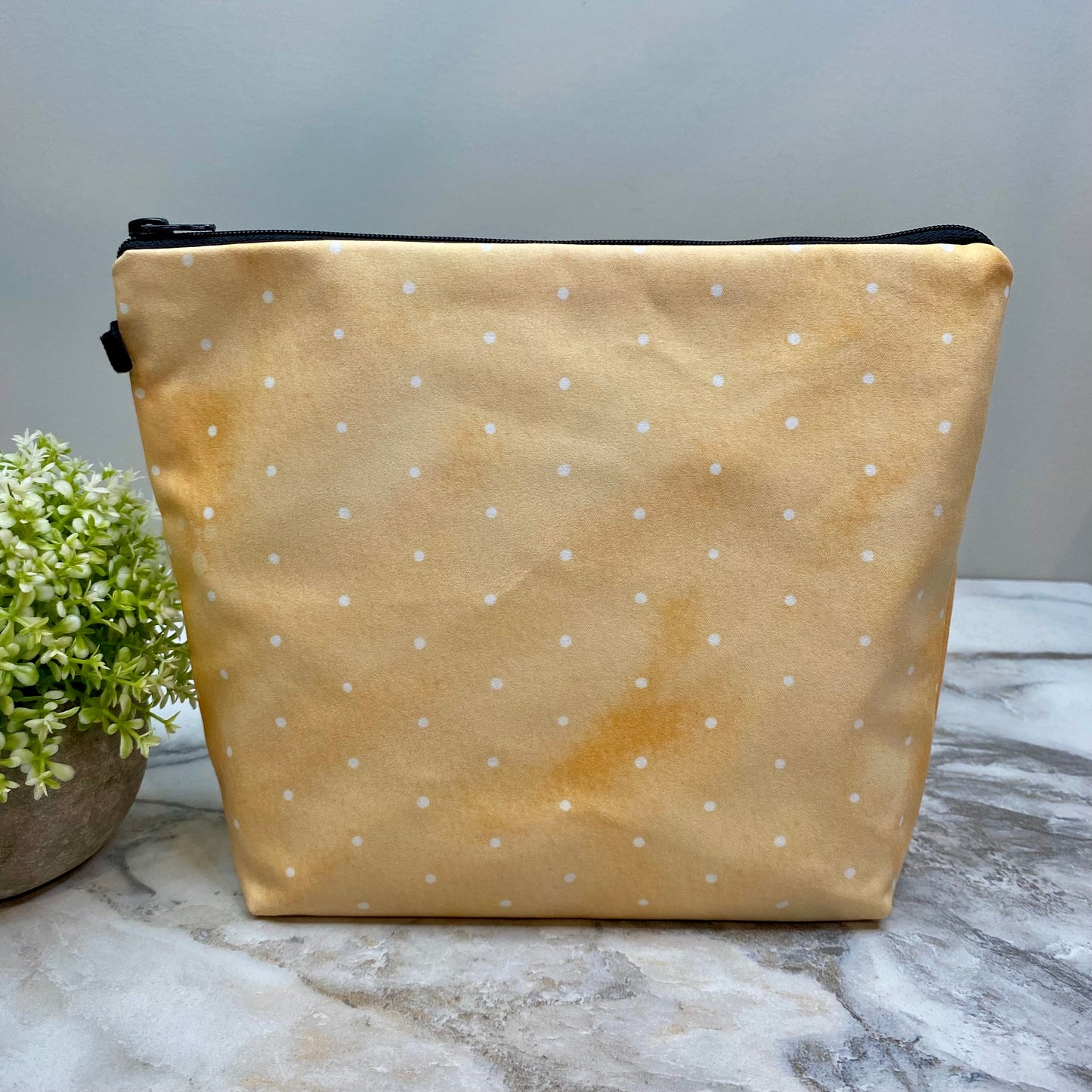 Pouch XL - Yellow Polkadot