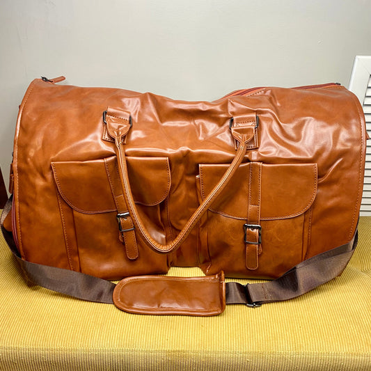 Rory, The Ultimate Duffle - Camel Faux Leather