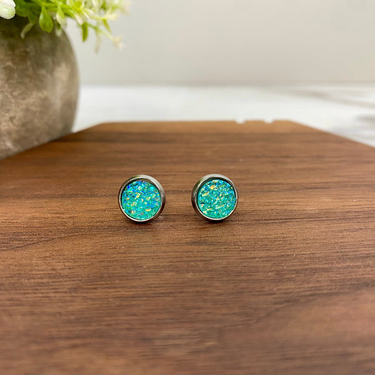 Druzy Stud Earrings - 8mm - #29