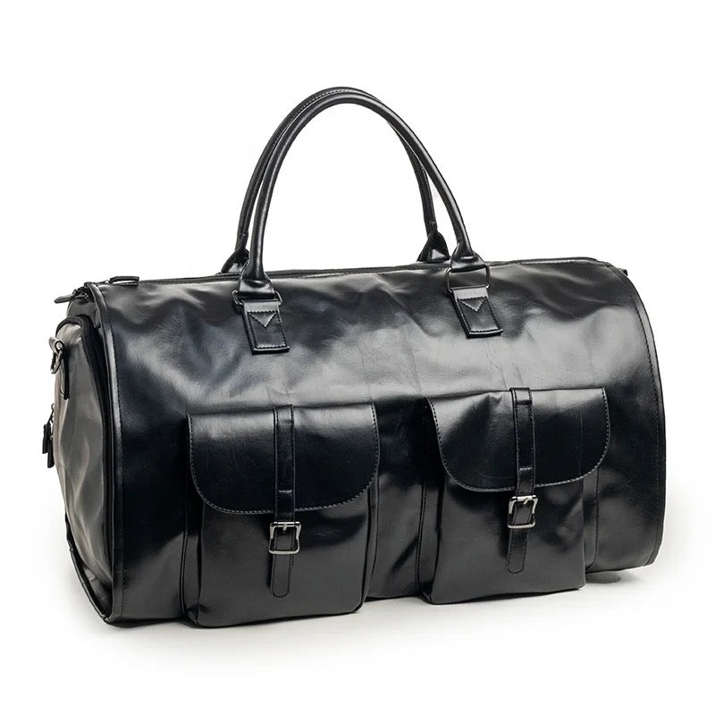 Rory, The Ultimate Duffle - Black Faux Leather