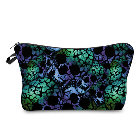 Pouch - Halloween - Blue Green Skull