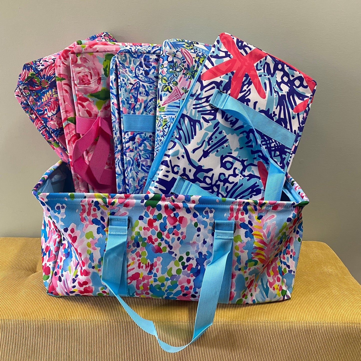 Rectangle Utility Tote - Abstract Turtle